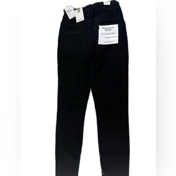 Good American Always Fits Good Petite Skinny Jeans Black Size 6-12 - Picture 6 of 11